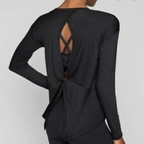 Athleta Tops - Athleta Black Essence Twist Back knit Top 1X